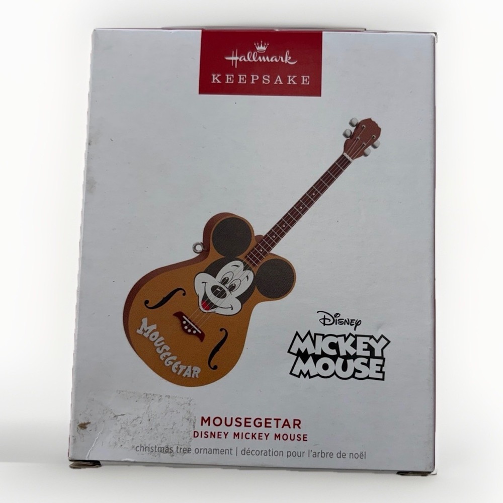 Hallmark 2024 Disney Mickey Mouse Mousegetar Guitar Ornament New w/ Box dmg